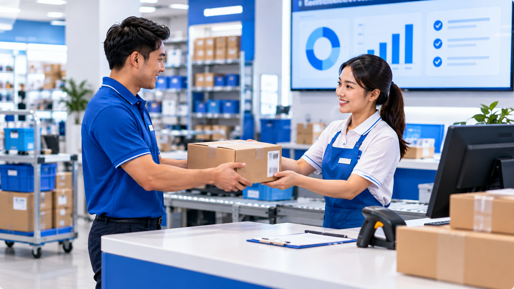 Receiving and warehouse handoffs